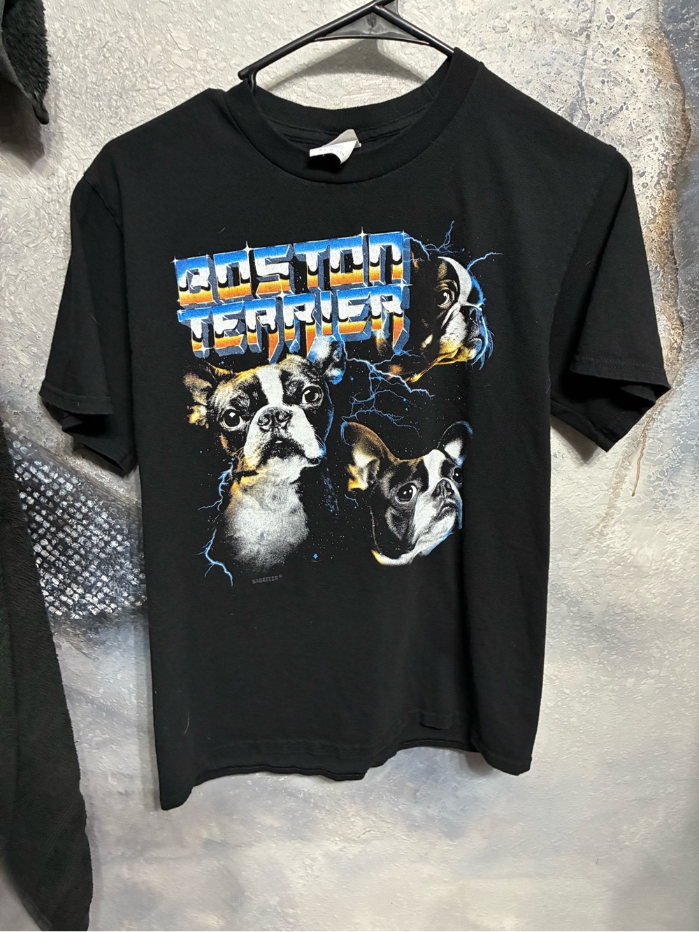 Boston Terrier Graphic Dog T-Shirt - Black